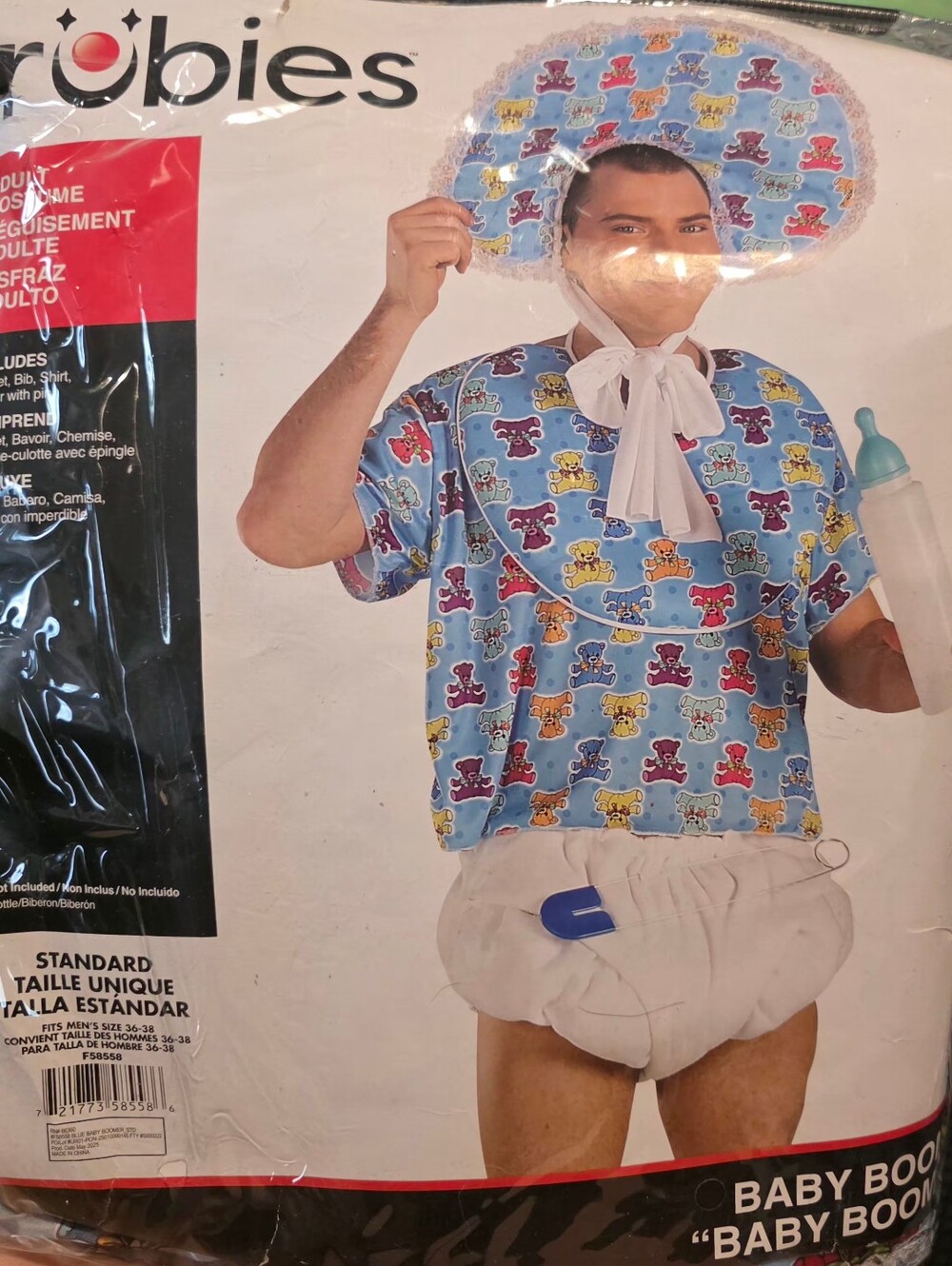 Rubie's Light Blue Baby Costume Top with Multicolor Teddy Print